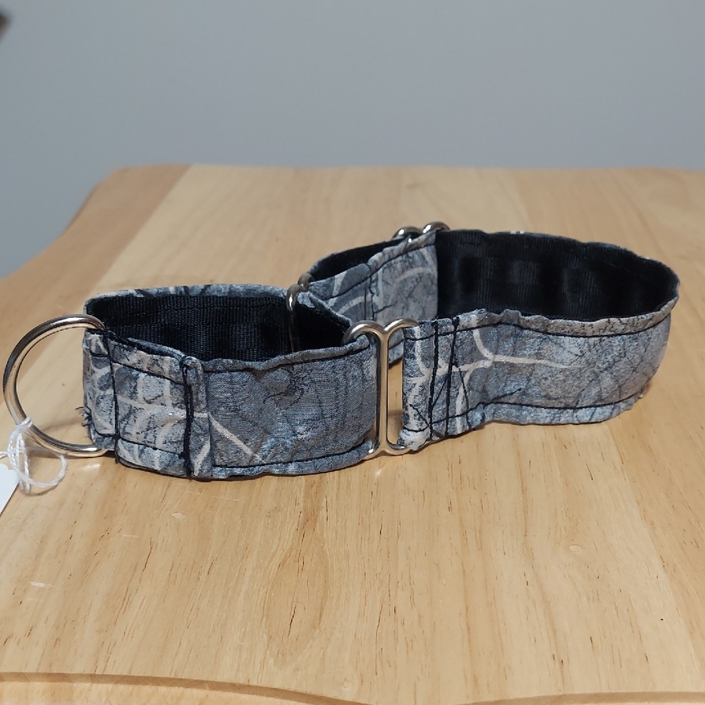 Halloween Spider Black & Grey Martingale-style Dog Collar (Adjustable To 16")